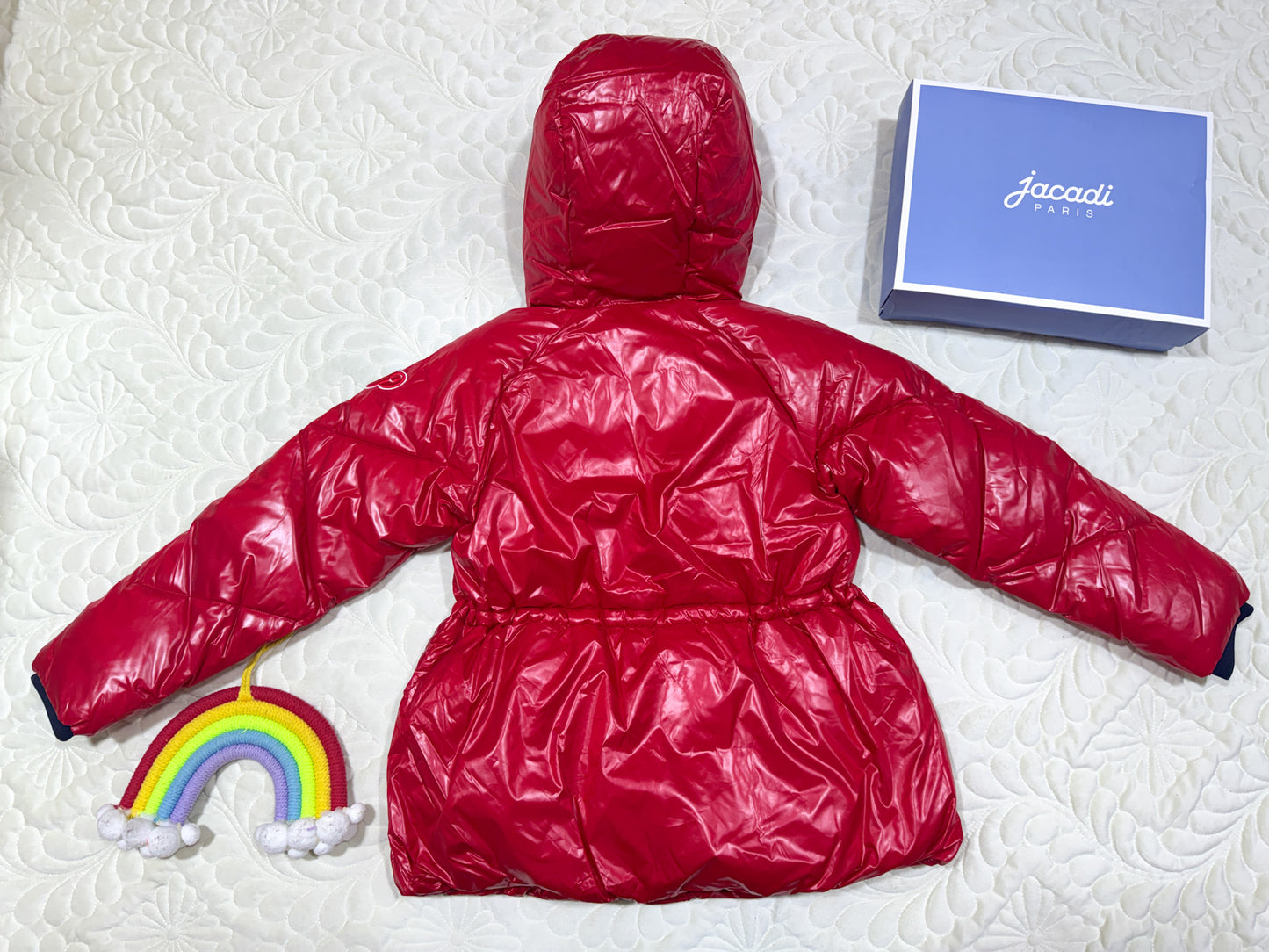 Jacadi Monopoly Shiny Red Puffer Jacket