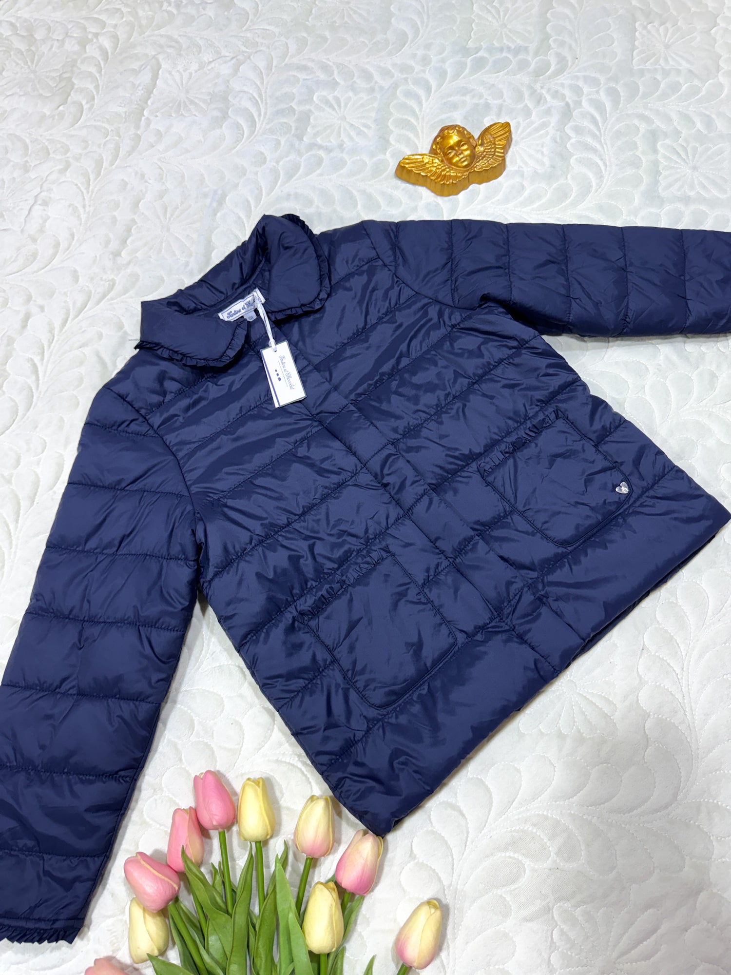 Tartine et Chocolat Navy Quilted Jacket