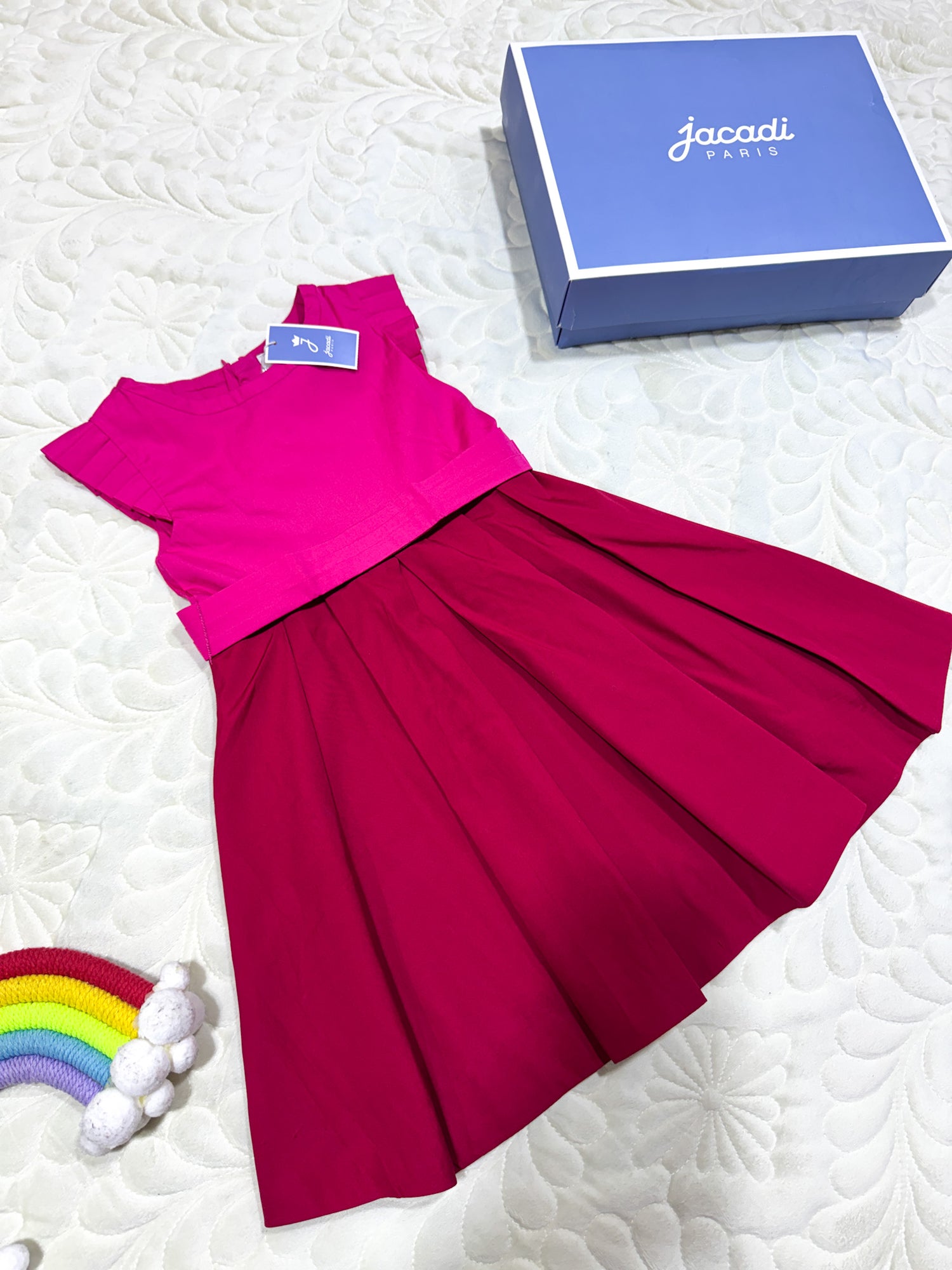 Robe Jacadi rose et bordeaux