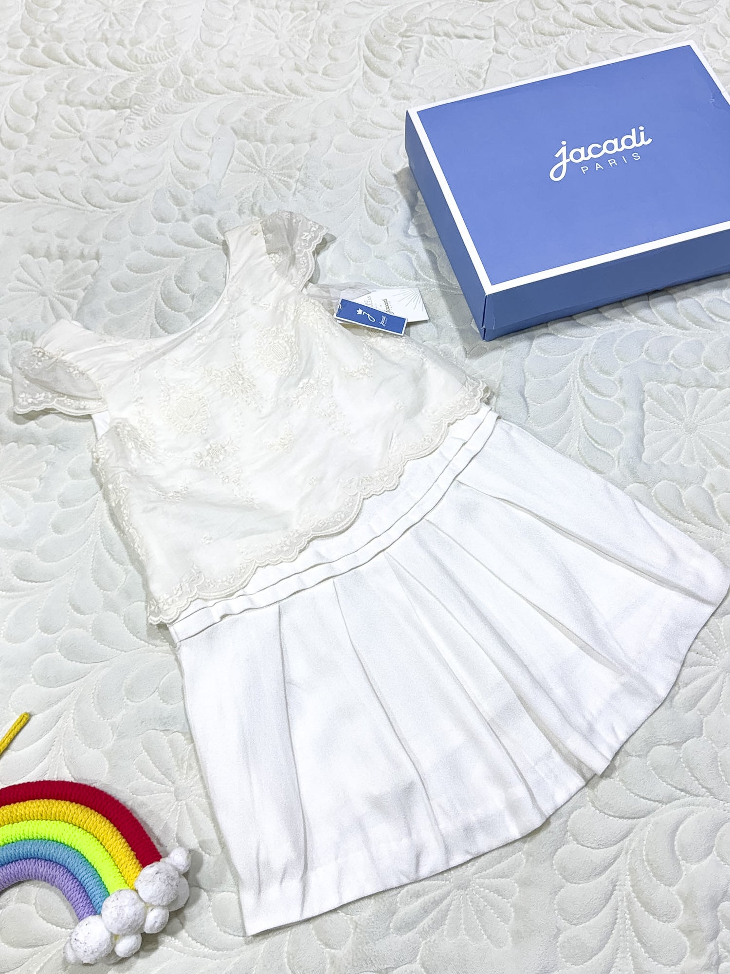 Jacadi x Laure de Sagazan Robe Cérémonie Dentelle Blanche