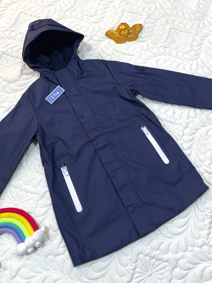 Jacadi Imperméable à Capuche Bleu Marine