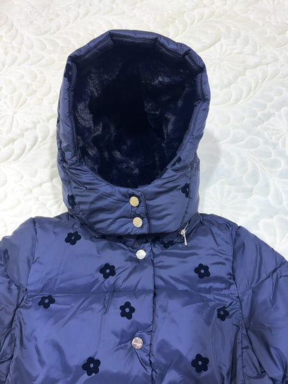 Jacadi Navy Floral Winter Puffer Jacket