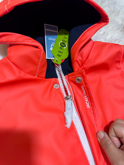 Jacadi Imperméable à capuche rouge-orangé