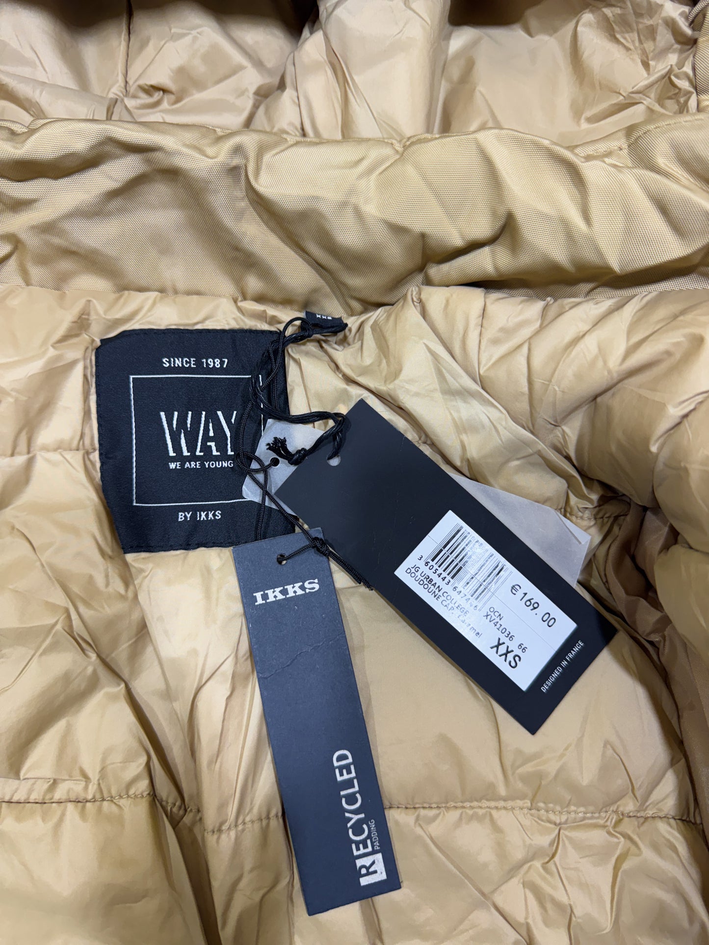 Veste à capuche color-block IKKS Caramel