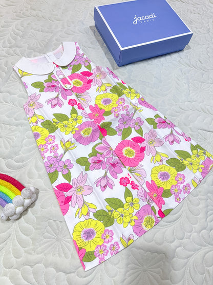 Jacadi Floral Peter Pan Collar Dress