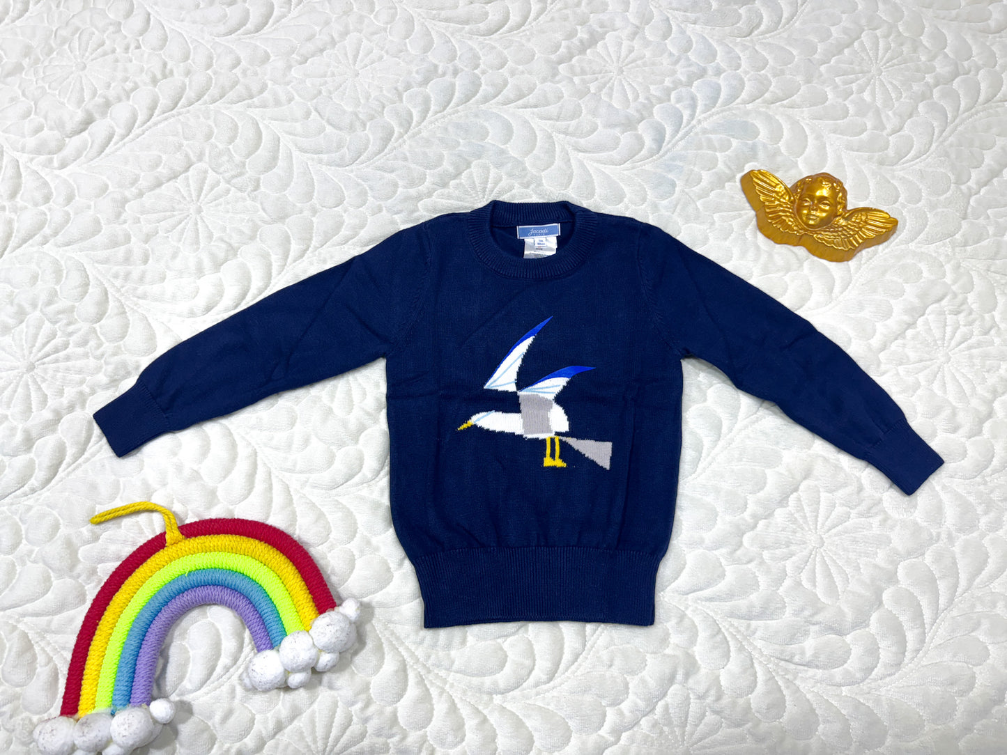 Jacadi Boys Navy Cashmere-Blend Sweater