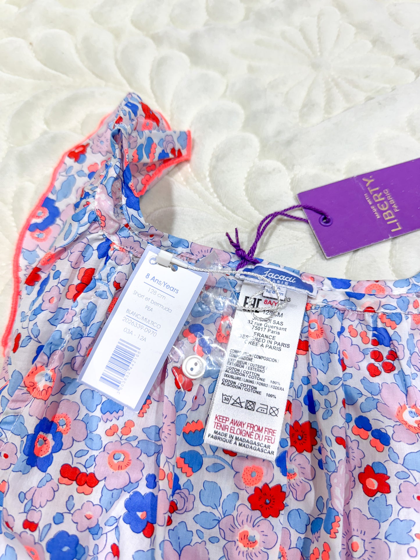 Jacadi Liberty Print Floral Jumpsuit