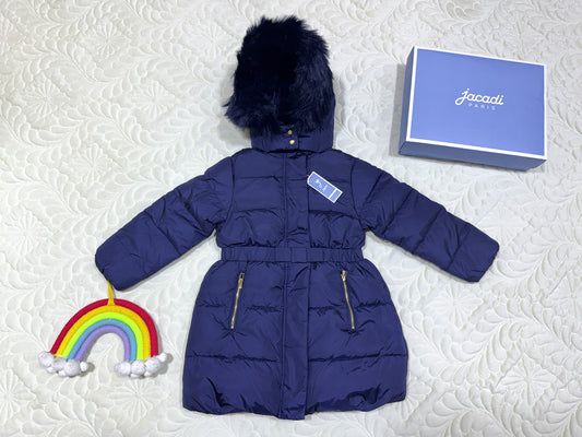 Doudoune Jacadi pour filles avec capuche en fausse fourrure