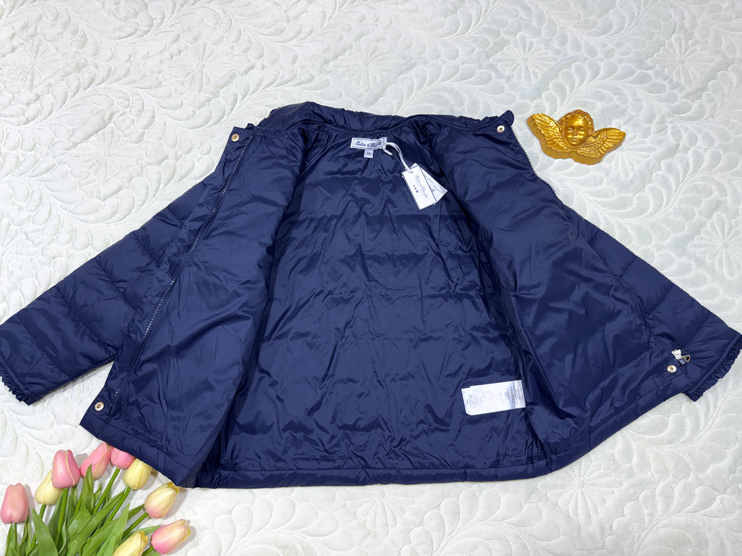 Tartine et Chocolat Navy Quilted Jacket