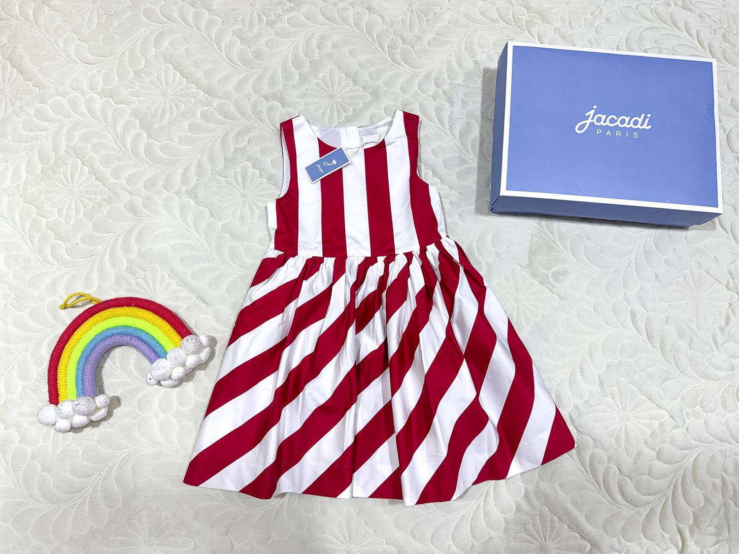 Jacadi Striped Sleeveless Cotton Dress