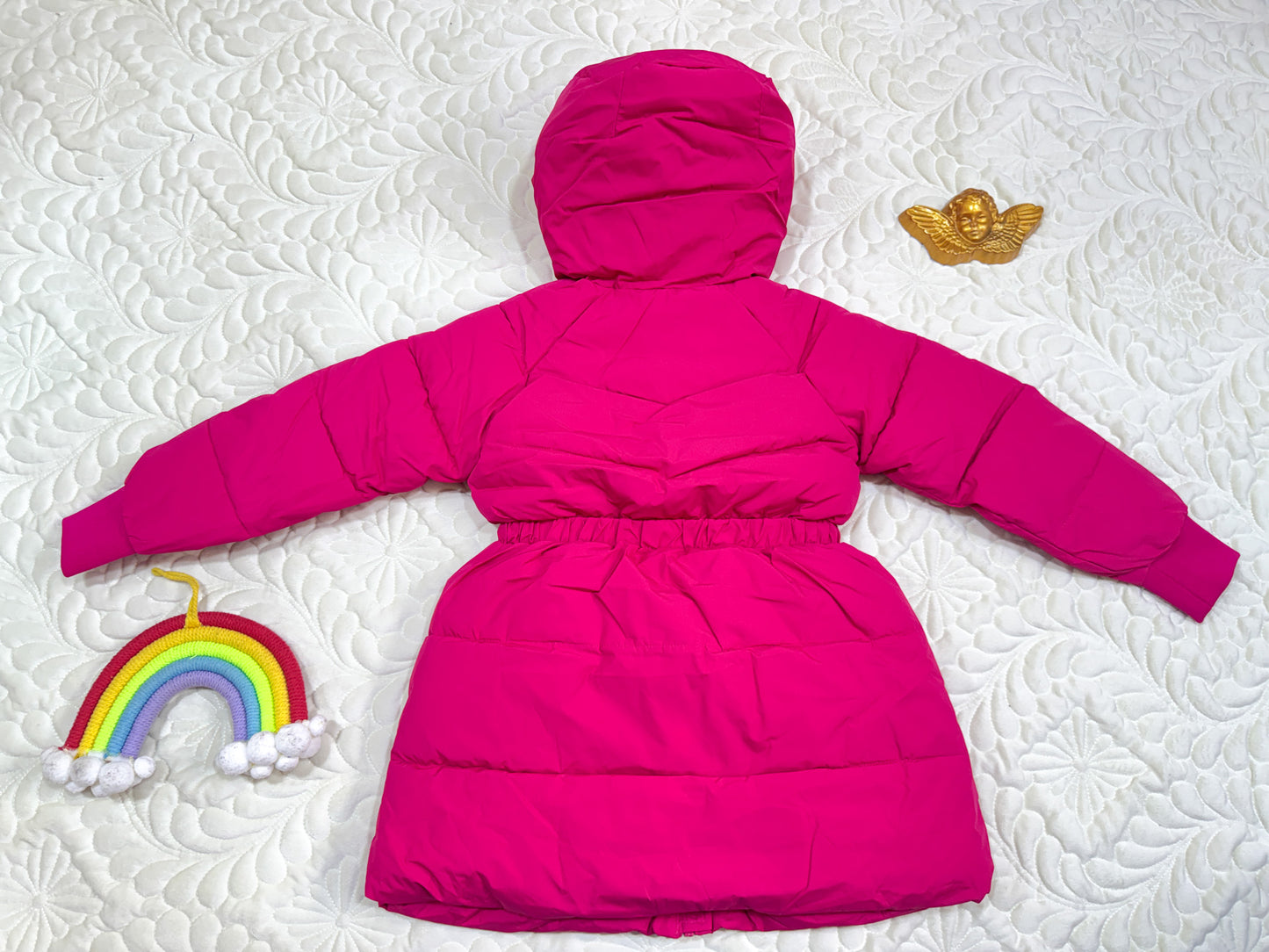 Doudoune longue Jacadi rose fuchsia