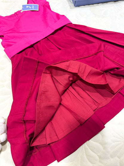 Robe Jacadi rose et bordeaux