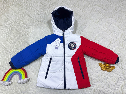 Doudoune de sport réversible marine et tricolore Jacadi
