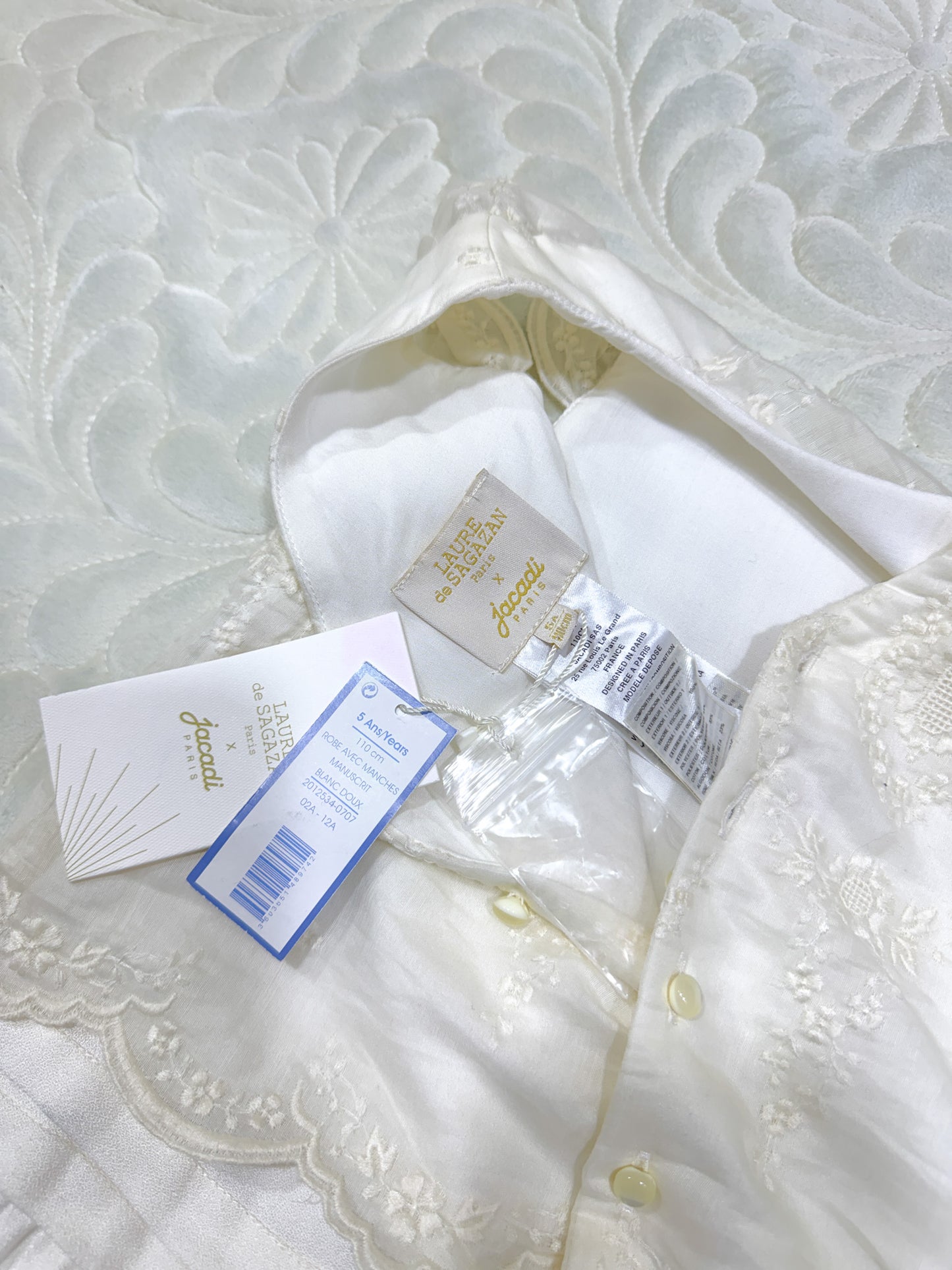 Jacadi x Laure de Sagazan Robe Cérémonie Dentelle Blanche