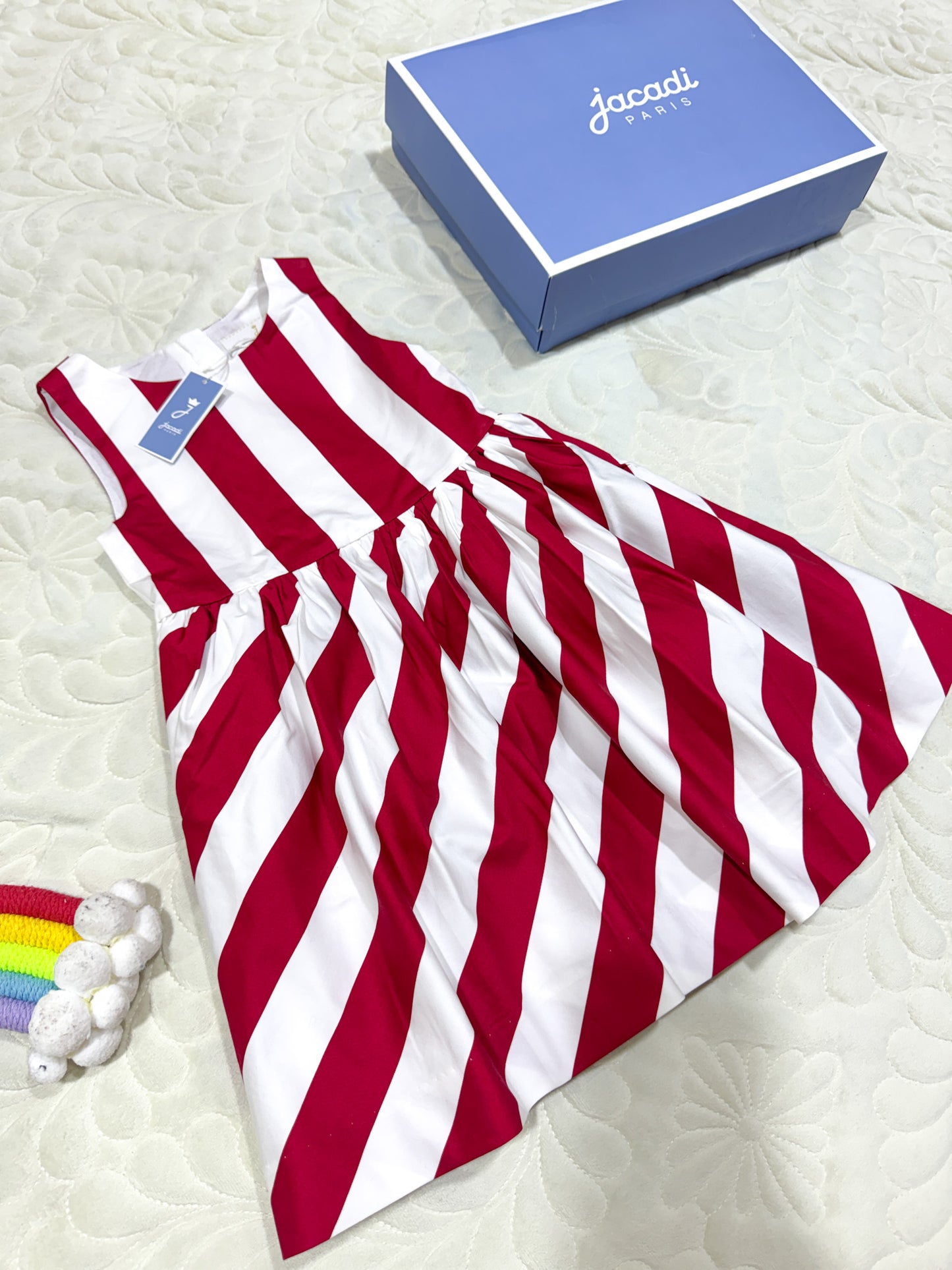 Robe en coton rayée sans manches Jacadi