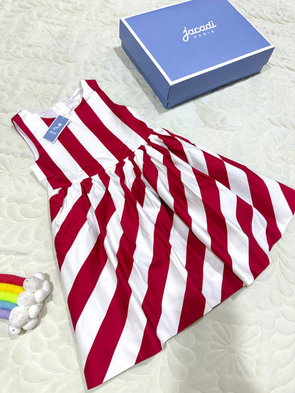 Robe en coton rayée sans manches Jacadi