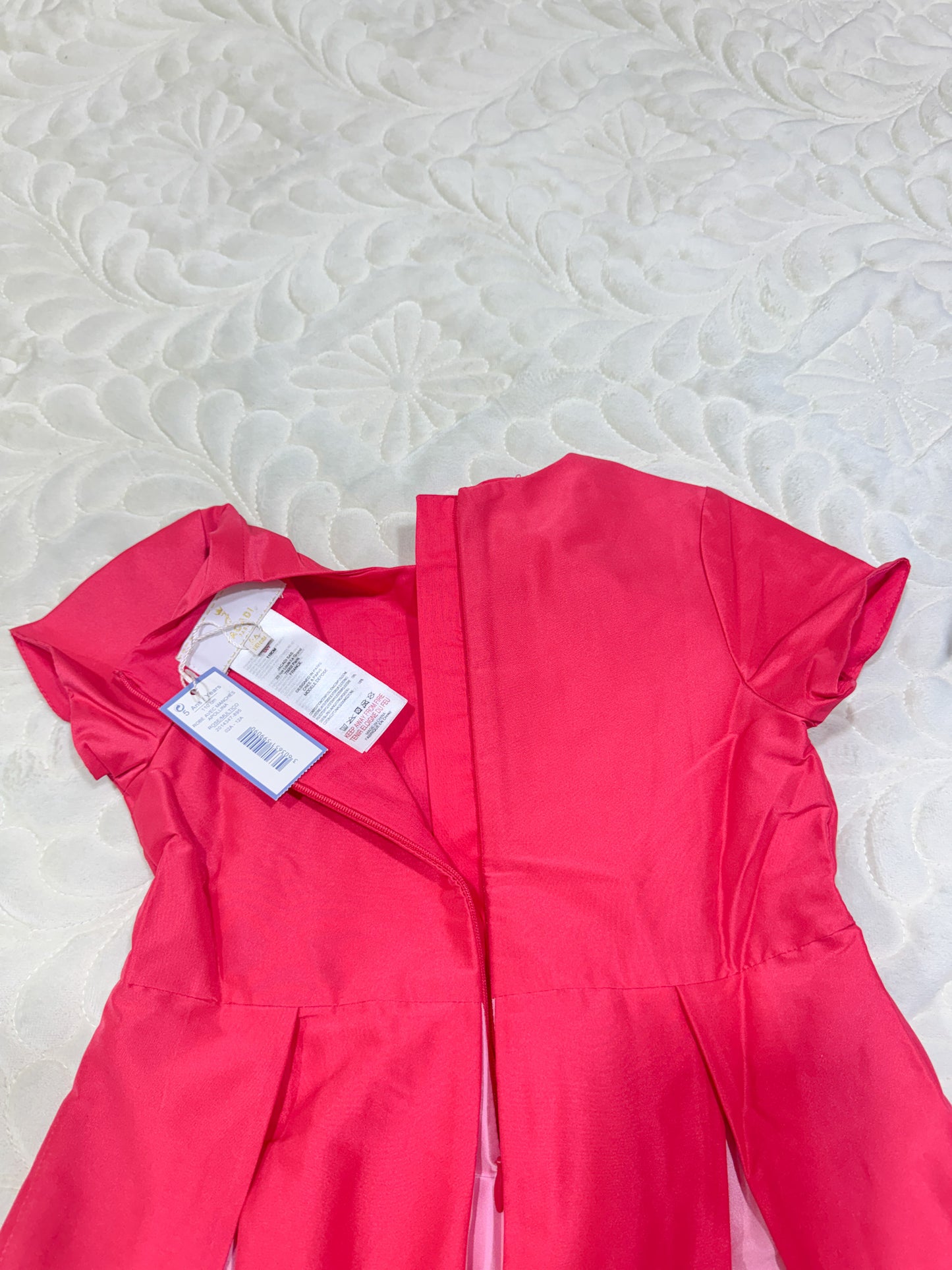 Jacadi Fuchsia & Pink Colorblock Pleated Dress