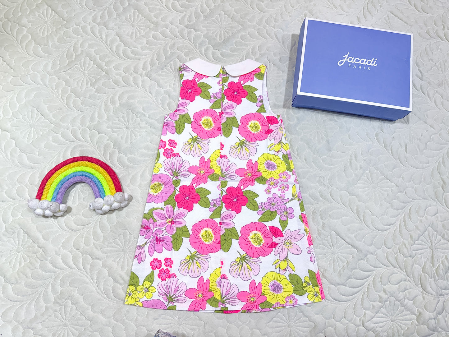 Jacadi Floral Peter Pan Collar Dress