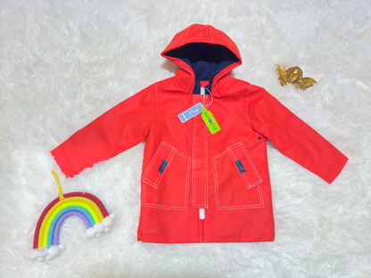 Jacadi Imperméable à capuche rouge-orangé
