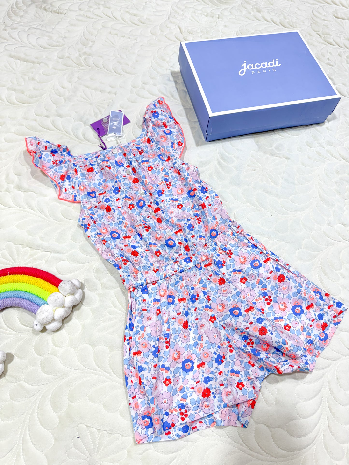 Jacadi Liberty Print Floral Jumpsuit