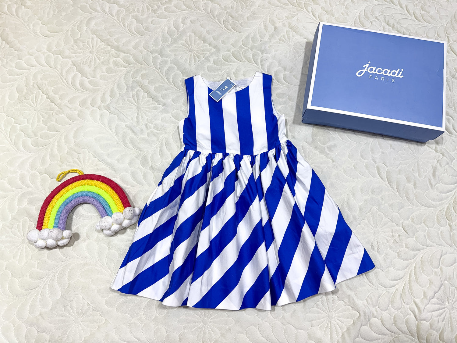 Jacadi Striped Sleeveless Cotton Dress