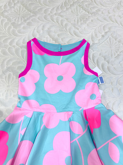 Jacadi Robe sans manches à fleurs bleues et roses pour fille