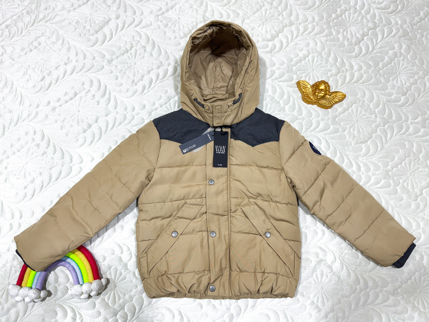 Veste à capuche color-block IKKS Caramel