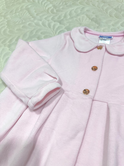 Jacadi Soft Pink Fleece Collar Robe