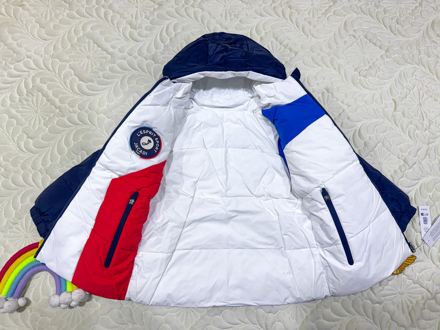 Doudoune de sport réversible marine et tricolore Jacadi