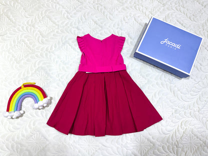Robe Jacadi rose et bordeaux