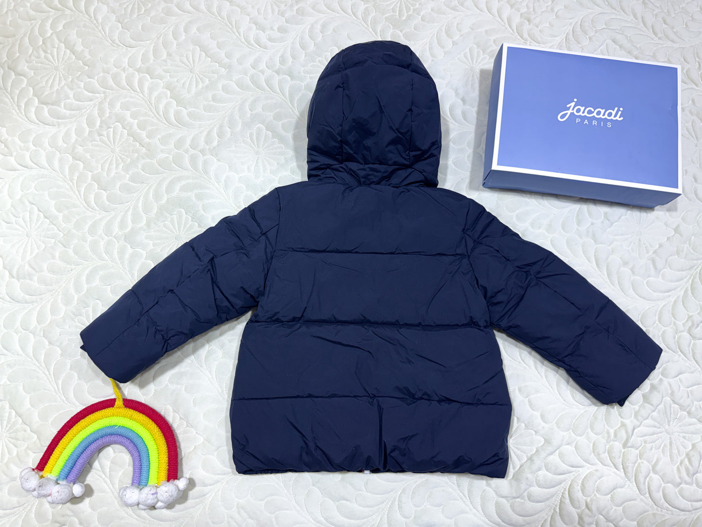 Doudoune tricolore bleu marine Jacadi