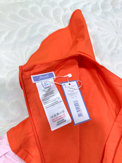 Robe plissée Jacadi orange et rose