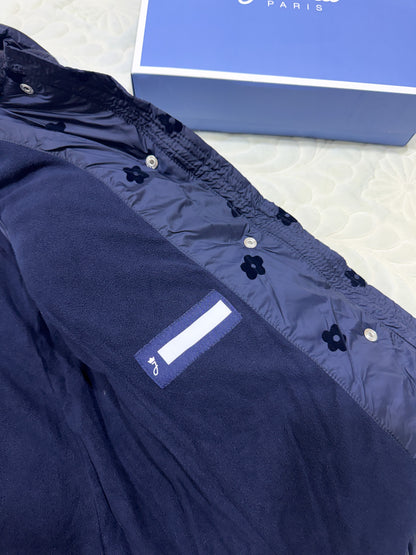 Jacadi Navy Floral Winter Puffer Jacket