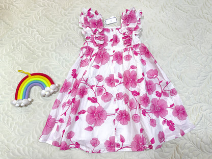Robe à volants fleurie Tartine et Chocolat