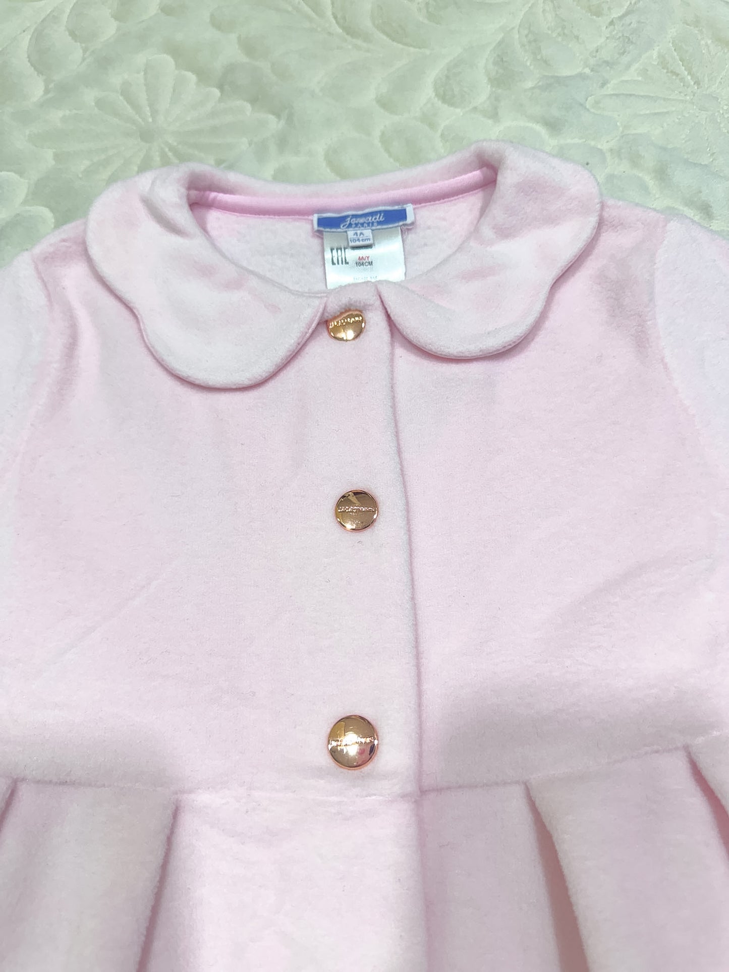 Jacadi Soft Pink Fleece Collar Robe