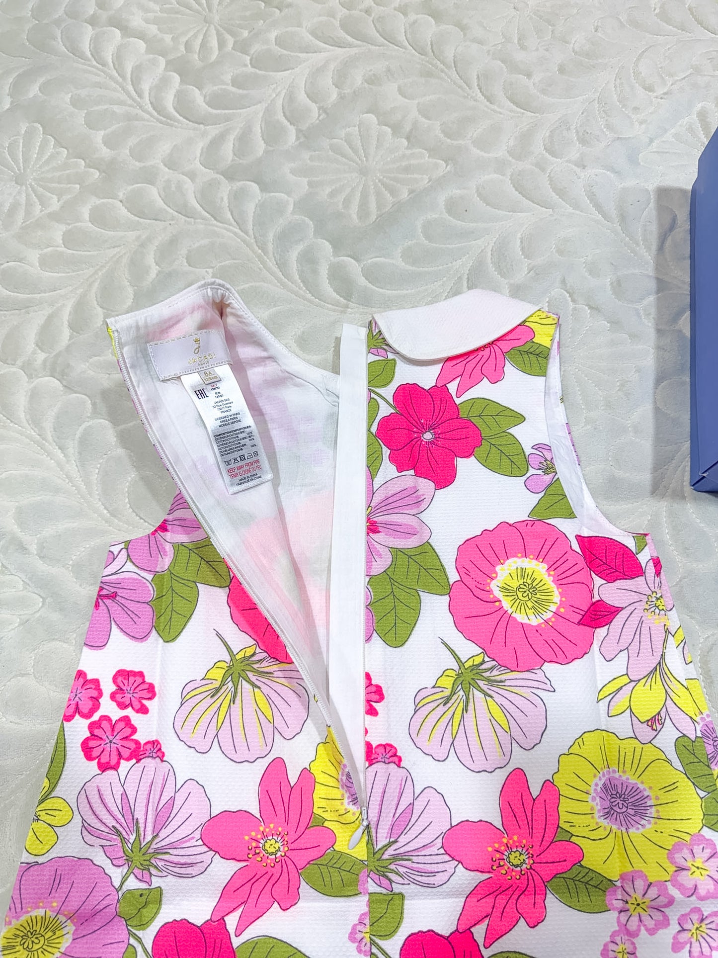 Jacadi Floral Peter Pan Collar Dress