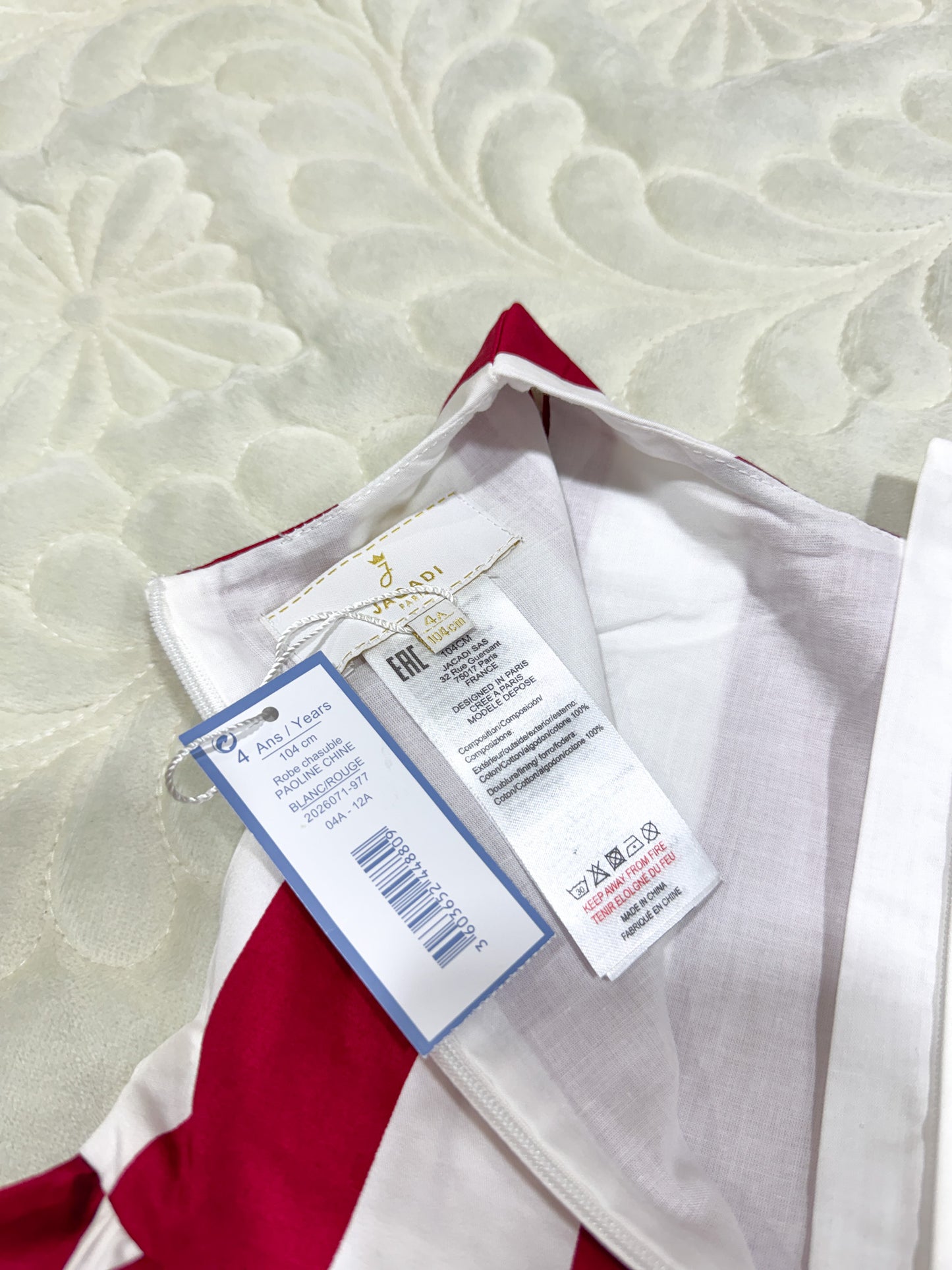Robe en coton rayée sans manches Jacadi