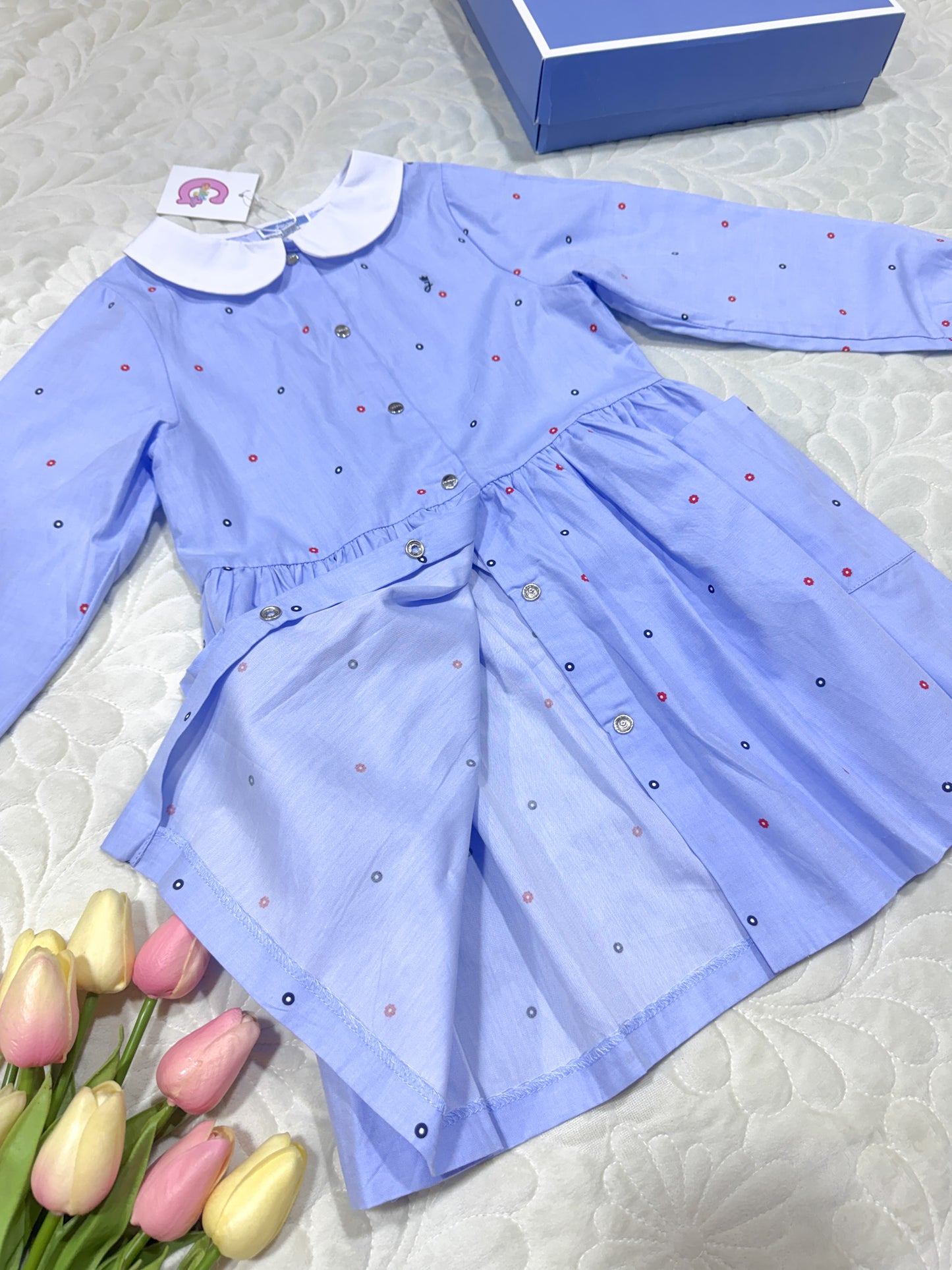 Jacadi Girls Polka Dot Apron Dress