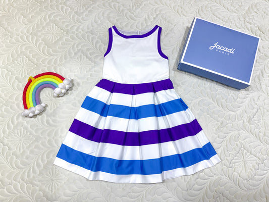 Jacadi Purple & Blue Striped Dress