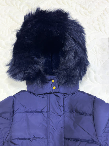 Doudoune Jacadi pour filles avec capuche en fausse fourrure