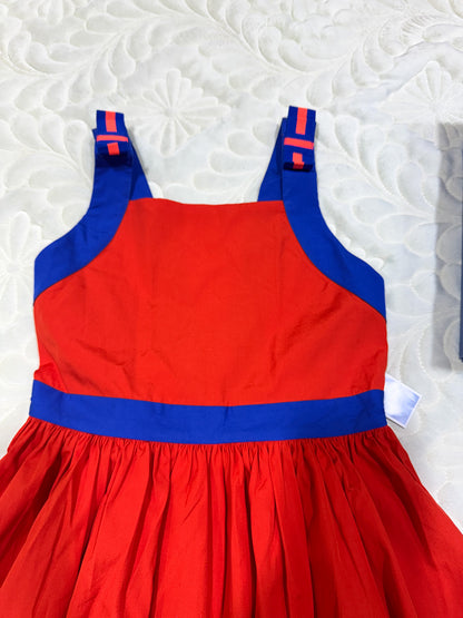 Robe sans manches Jacadi pour filles, orange-rouge et bleue