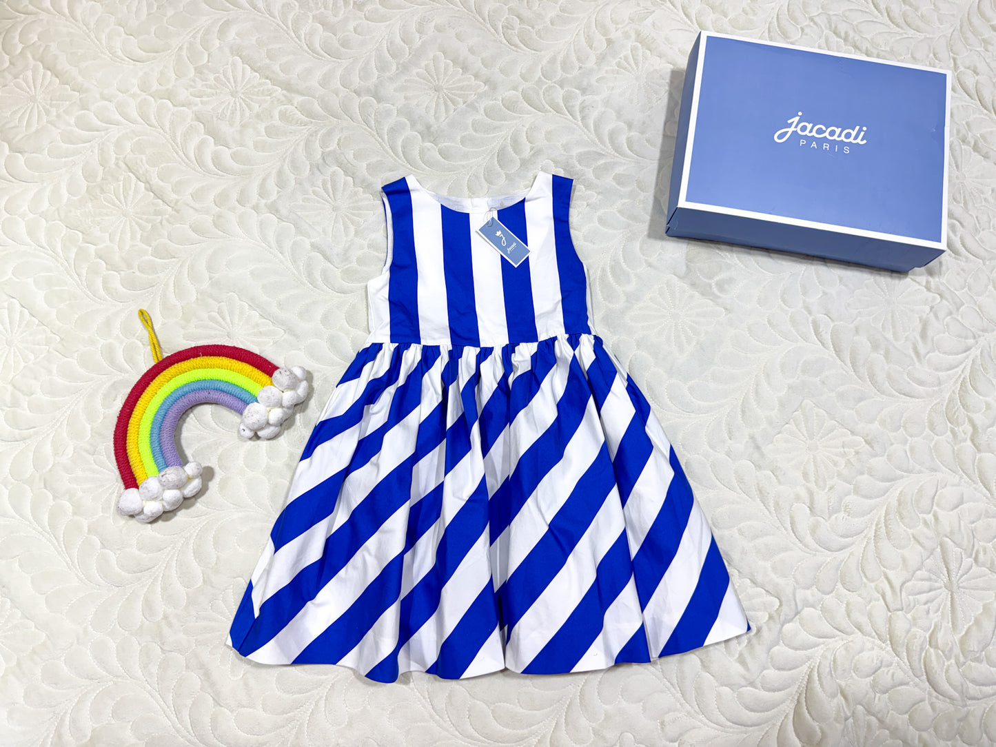 Robe en coton rayée sans manches Jacadi