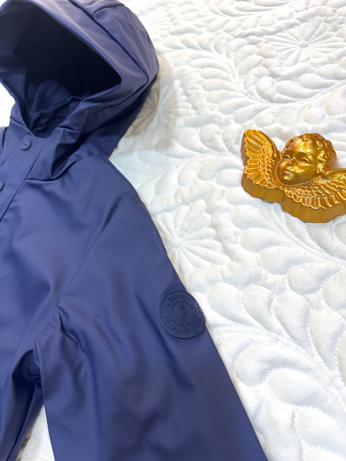 Jacadi Imperméable à Capuche Bleu Marine