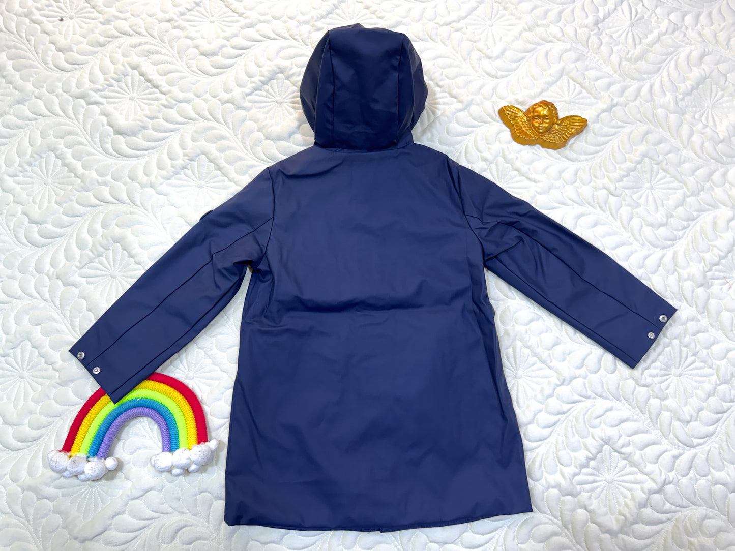 Jacadi Imperméable à Capuche Bleu Marine