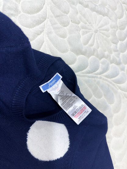 Jacadi Girls Navy Cashmere-Blend Knit Dress
