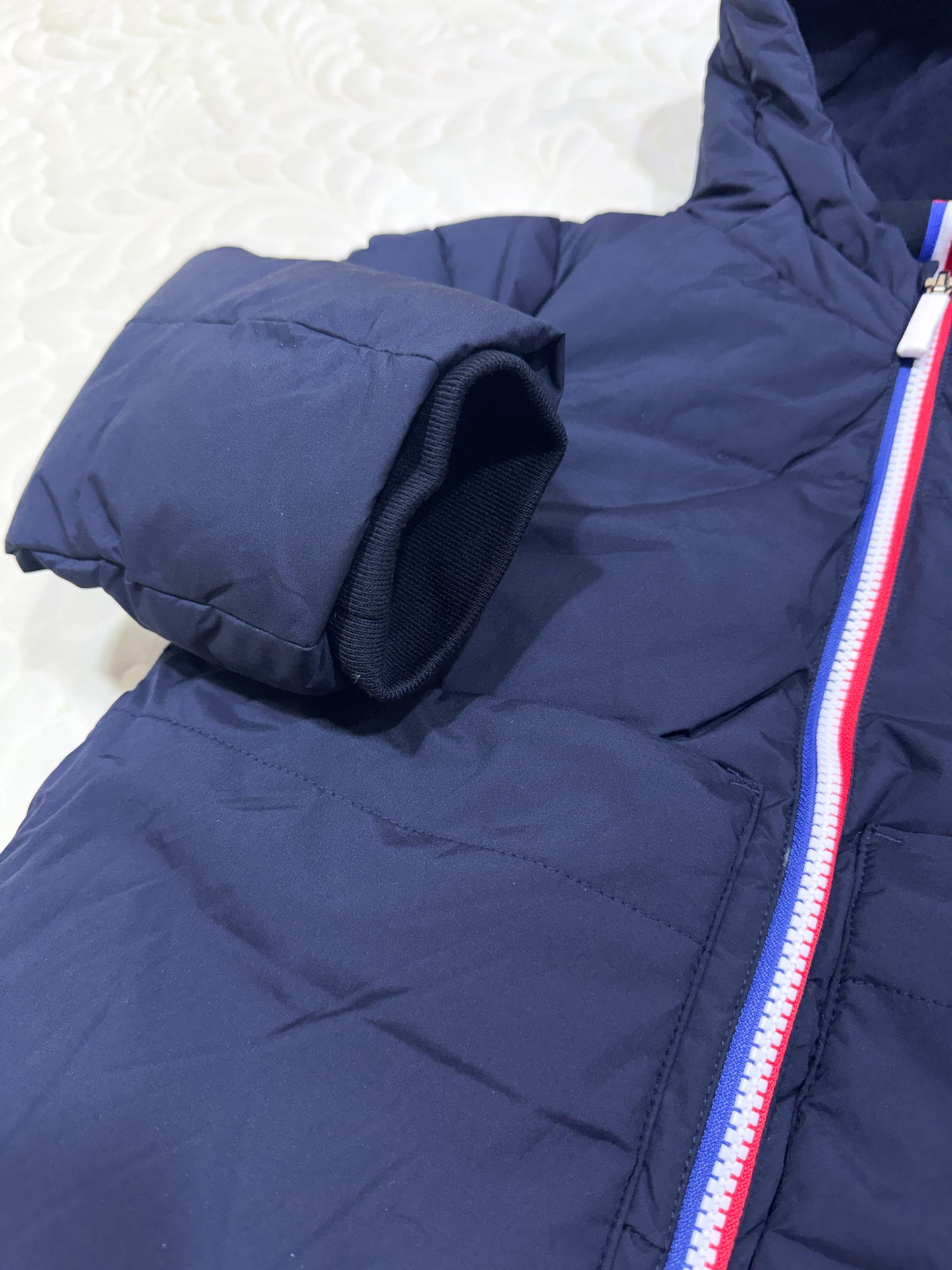 Doudoune tricolore bleu marine Jacadi