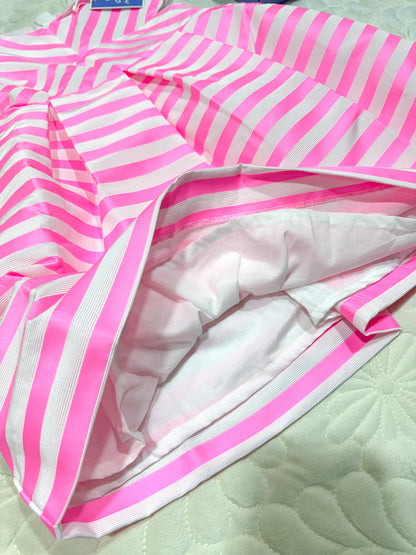 Robe rayée rose et blanche Jacadi