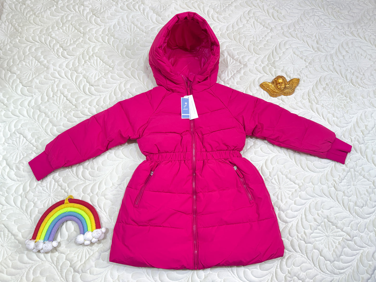 Doudoune longue Jacadi rose fuchsia