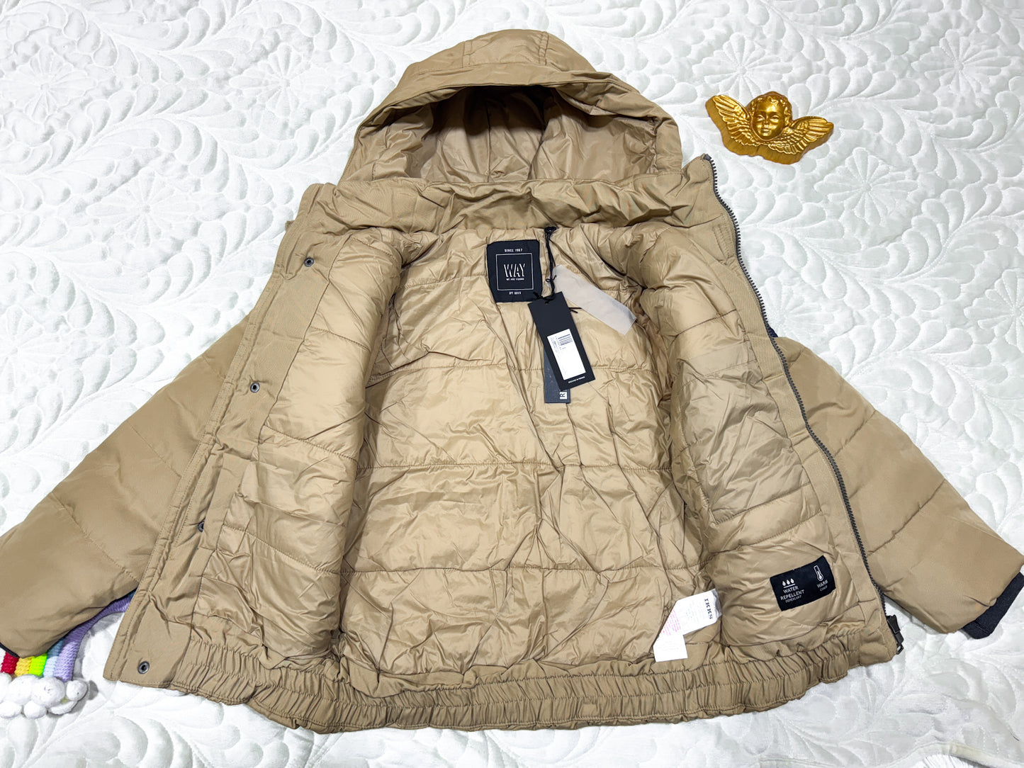 Veste à capuche color-block IKKS Caramel