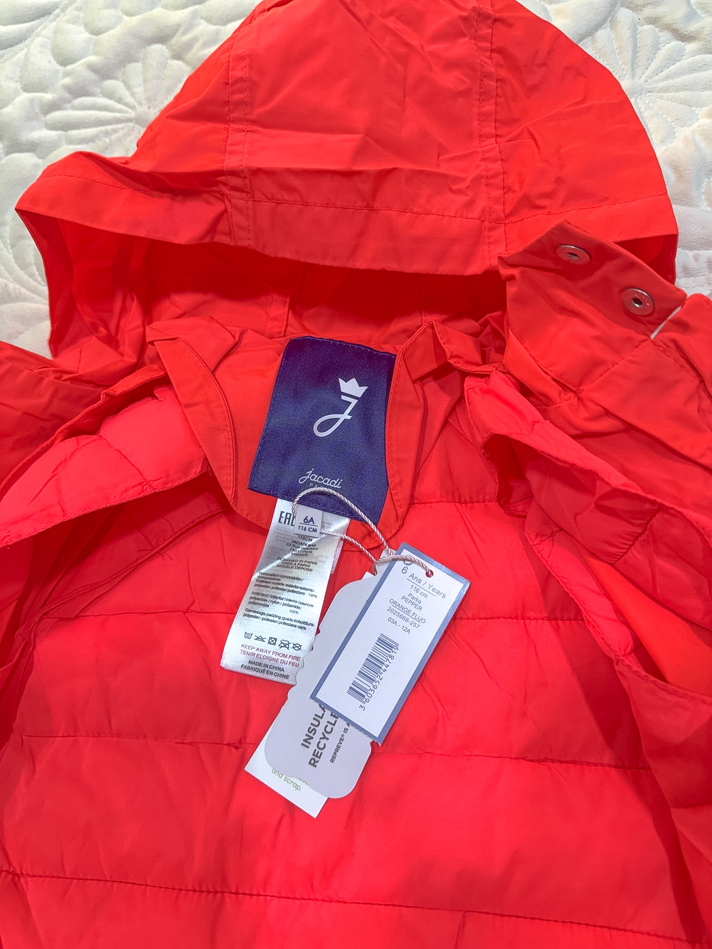 Jacadi Orange 2-in-1 Windbreaker